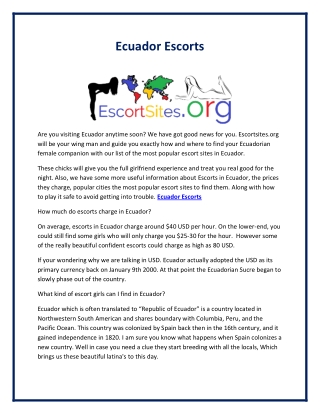 Ecuador Escorts