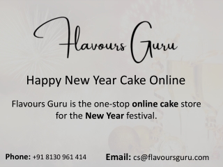 Order Now! Happy New Year Cakes Online Same Day and Midnight in India