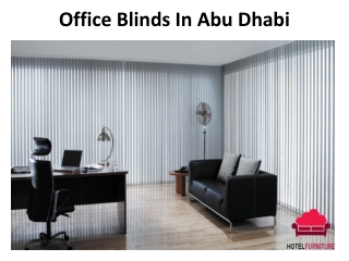 Office Blinds In Abu Dhabi