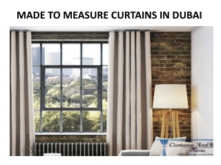 MADE TO MEASURE CURTAINS IN DUBAI