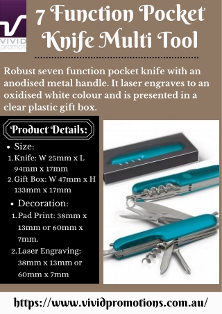 Shop 7 Function Pocket Knife From Vivid Promotion