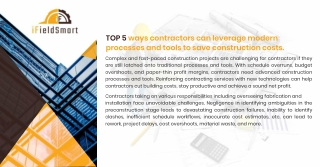 Top 5 ways contractors can leverage modern processes  and tools