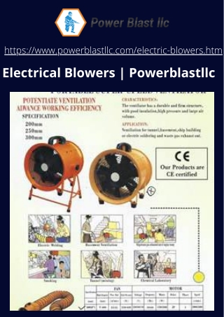 Electrical Blowers  Powerblastllc