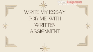 Written Assignment