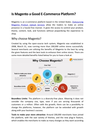 Is Magento a Good E-Commerce Platform