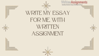 Written Assignment