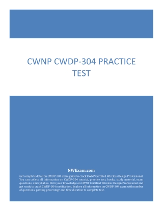CWNP CWDP-304 Certification Practice Test