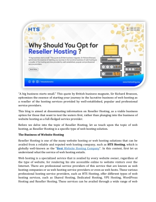 Why Should You Opt for Reseller Hosting-converted