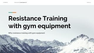 Resistance Training with gym equipment
