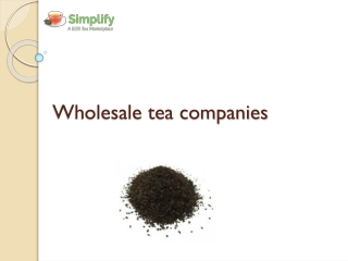 Wholesale tea companies