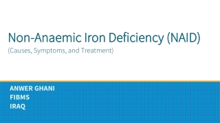 Non-Anaemic Iron Deficiency