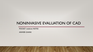 NONINVASIVE TEST OF CAD
