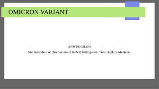 OMICRON VARIANT