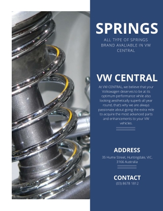 H&R Lowering Springs available in VW Central