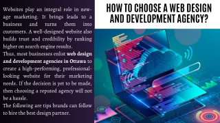 How to Choose a Web Design and Development Agency?