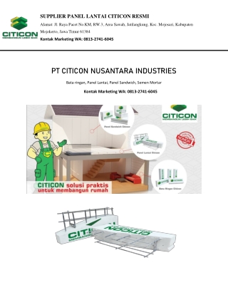 [WA: 0813-2741-6045] Distributor Panel Lantai Citicon Terbaik Pandeglang