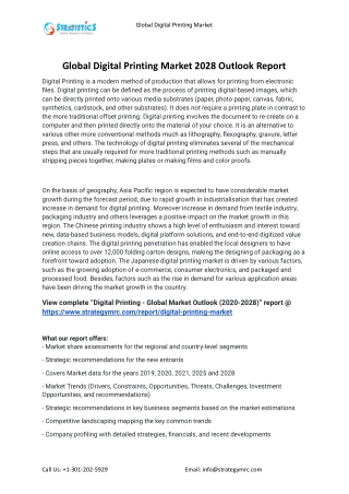 2021 Digital Printing Industry Global Analysis Report