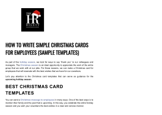 How To Make Easy Christmas Cards For Employees (Sample Templates)