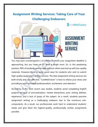 Do you need Assignment Writing Service in Canada?