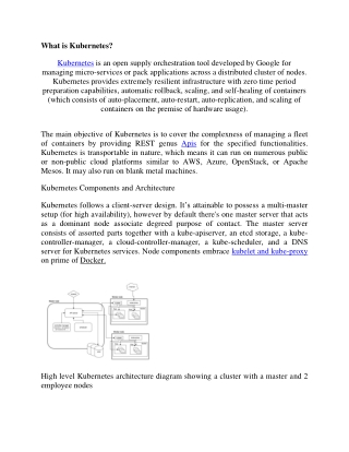 What is Kubernetes - Docker and Kubernetes -online training