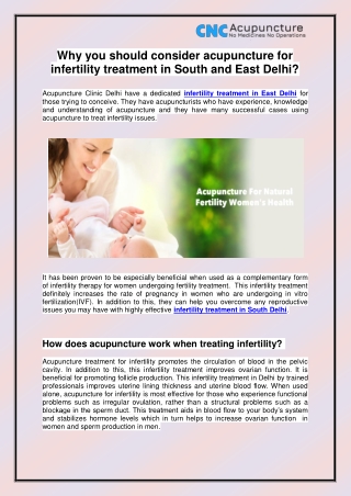 Infertility Treatment in East Delhi
