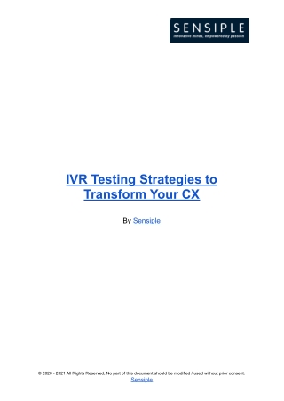 IVR Testing Strategies to Transform Your CX