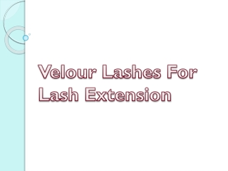 Velour Lashes For Lash Extension