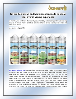 ken kerrys e liquid UK