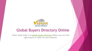 Global buyers directory online