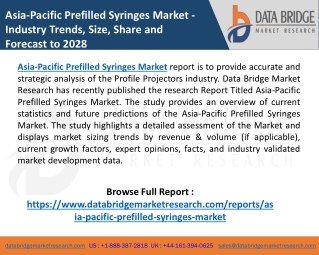 Asia-Pacific Prefilled Syringes Market Increasing Demand with Leading Player,