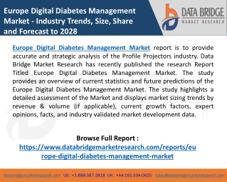Europe Digital Diabetes Management Market Size 2021 by Top Key Players, Types