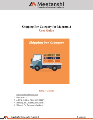 Magento 2 Shipping Per Category