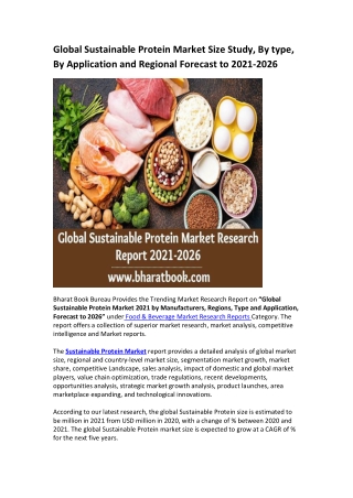 Global Sustainable Protein Market Research Report 2021-2026