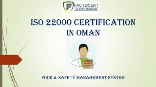 ISO 22000 Certification In Oman