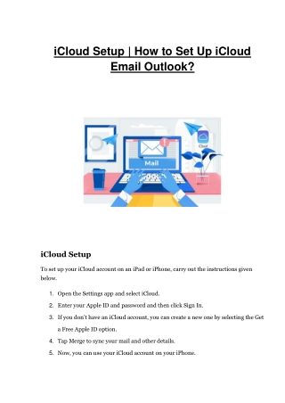 iCloud Setup | How to Set Up iCloud Email Outlook?