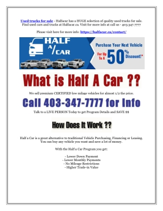 Used trucks for sale