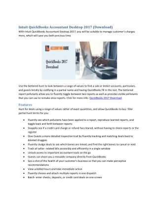 Intuit QuickBooks Accountant Desktop 2017