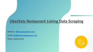 UberEats Restaurant Listing Data Scraping