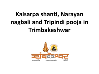 Kalsarpa shanti, Narayan nagbali and Tripindi shraddha pooja in Trimbakeshwar