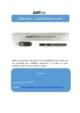 Cbd pens | Justcbdstore.com