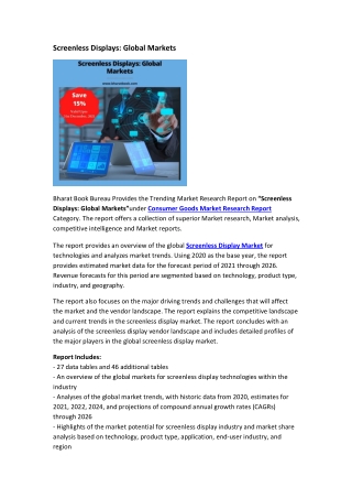 Screenless Displays: Global Markets