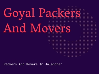Book The Most Affordable Packers And Movers In Jalandhar