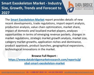 Smart Exoskeleton Market Key Players, Global Demands & Industry Insights by 2027