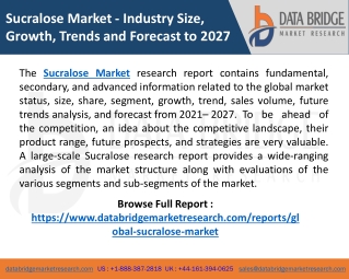 Sucralose Market Industry Trends, Revenue, Business Strategies with Top Leaders