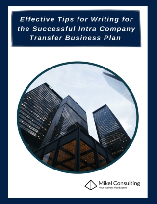 Effective Tips for Writing for the Successful Intra Company Transfer Business Plan