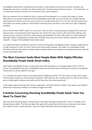 Insane Granddaddy Purple Seeds Medical Strain: What No One Is Discussing