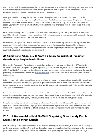 9 Must-follow Facebook Accounts For Granddaddy Purple Seeds Cannabis Strain Thc