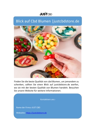 Blick auf Cbd Blumen |justcbdstore.de