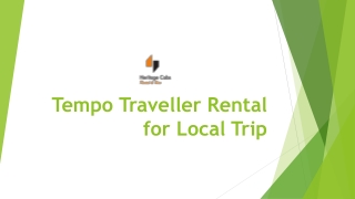 Tempo Traveller Rental for Local Trip