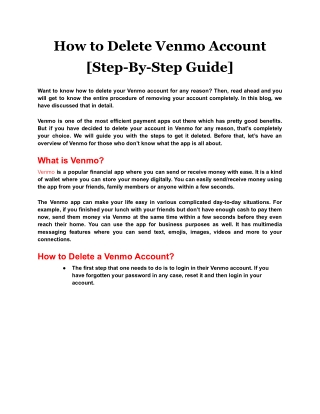 How to Delete Venmo Account [Step-By-Step Guide]